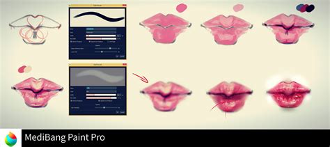 Ryky's MediBang Paint Lip Tutorial | MediBang Paint - the free digital ...