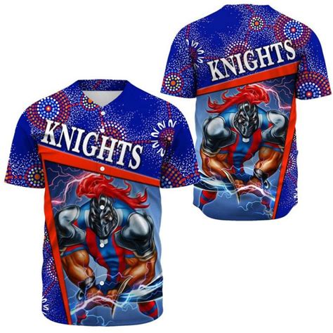 NRL Newcastle Knights Mascot Indigenous Baseball Jersey