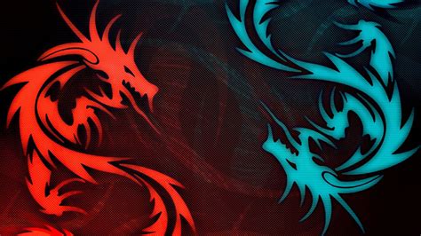 Red And Blue Fire Dragon Wallpaper : Other wallpapers you might like ...