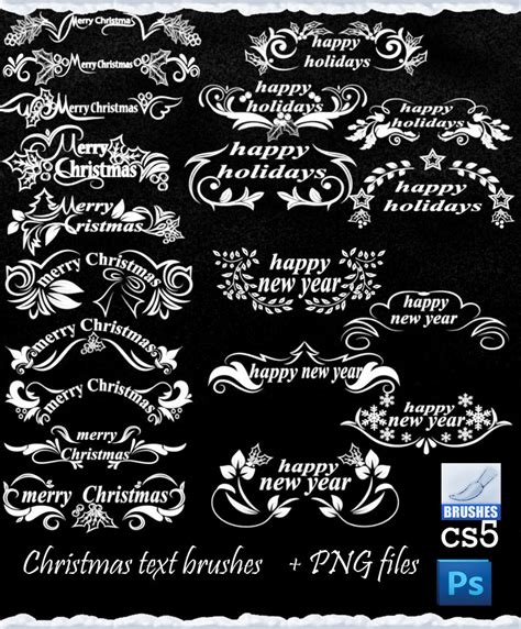 Christmas text brushes by roula33 on DeviantArt