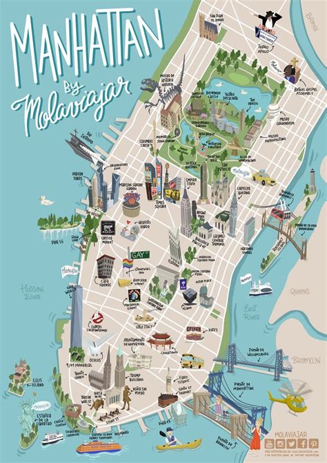 Mapa de Nueva York | Mapa turístico, Mapa de viagem, Cidade de new york