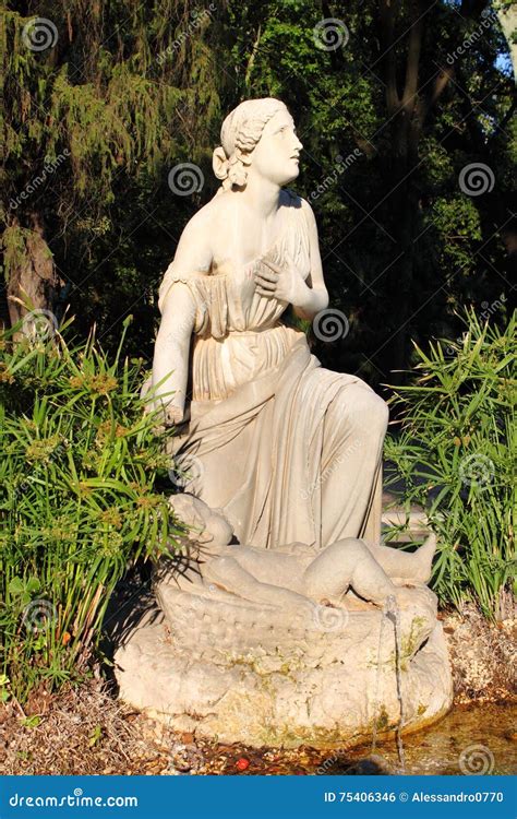 Statue of a Siren stock photo. Image of branches, famous - 75406346