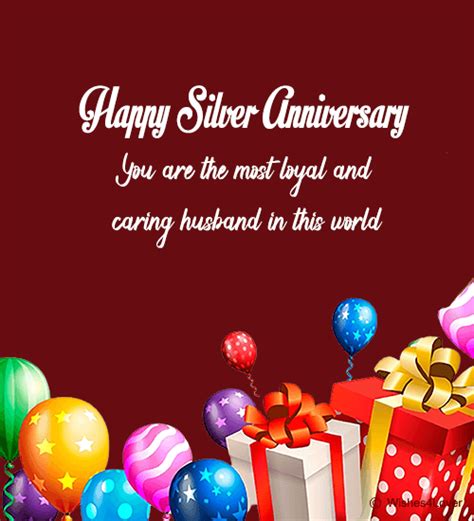 25th Anniversary Wishes for husband - Wishes4Lover