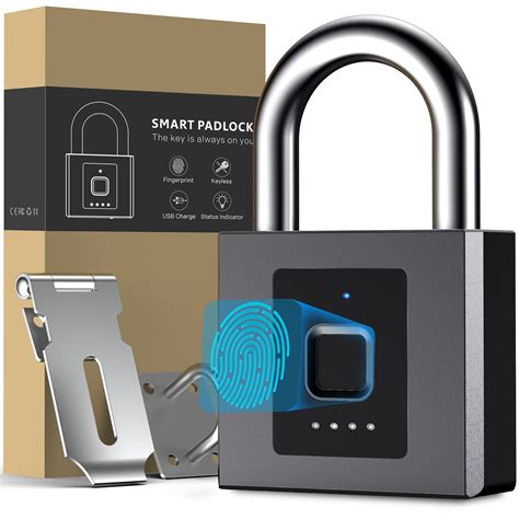 Buy Fingerprint Padlock Outdoor Weatherproof, Heavy Duty Smart Padlock ...