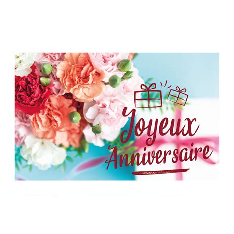 Carte message avec enveloppe "JOYEUX ANNIVERSAIRE"