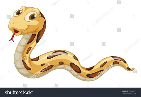 Cute Snake Sliding Along Ground Stock Vector (Royalty Free) 101106553 ...