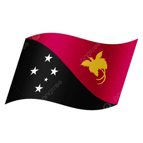 Papua New Guinea National Flag Simple Transparent Design, Country Flag ...