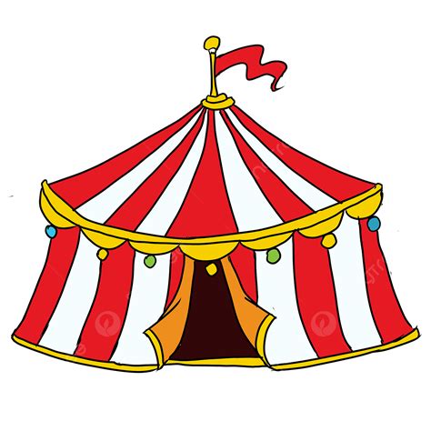 Circus Tent Clipart Transparent Background, Cute Cartoon Style Golden ...