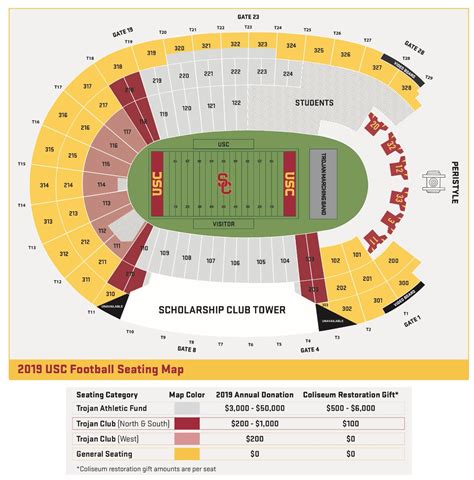 The new seating plan for USC football games when the Los Angeles ...