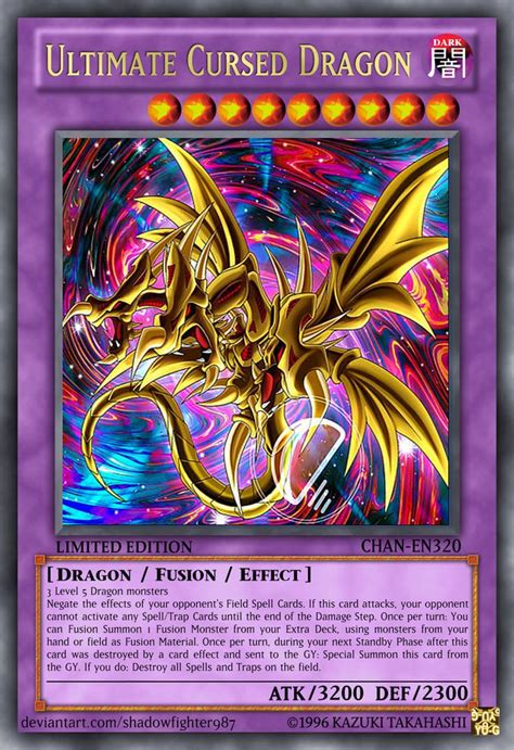 Ultimate Cursed Dragon | Yugioh dragon cards, Yugioh fusion cards ...