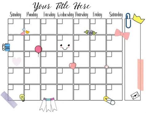 FREE Printable Cute Planner & Calendar | Customize Online