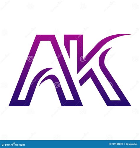 Creative AK Logo Icon Design Stock Vector - Illustration of alphabet ...