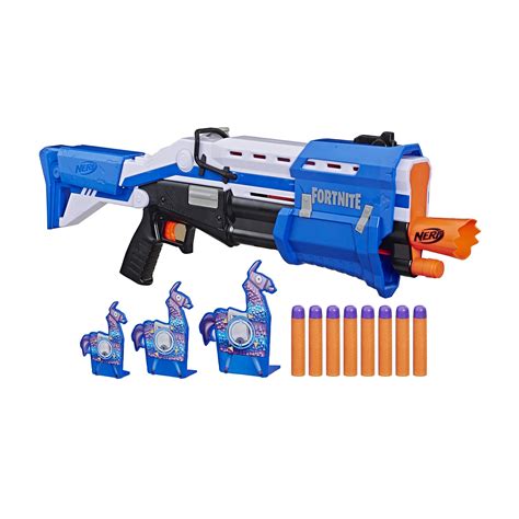 NERF Fortnite Ts Blaster -- Pump Action Dart Blaster, Official Mega ...