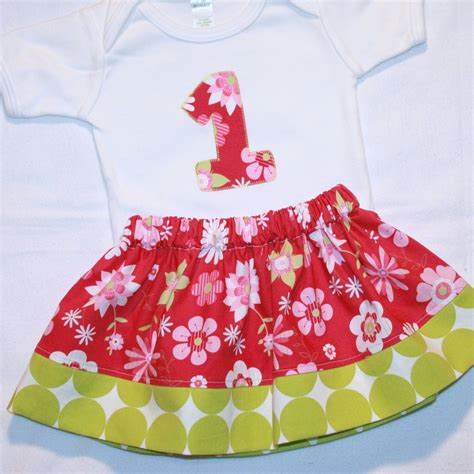 Girls 1st Birthday Outfit Number 1 Shirt and Skirt Pink - Etsy