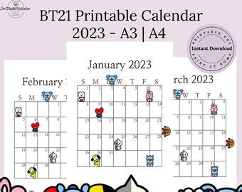 Bts 2023 Calendar - Etsy