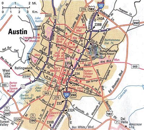 Austin Texas Metropolitan Map