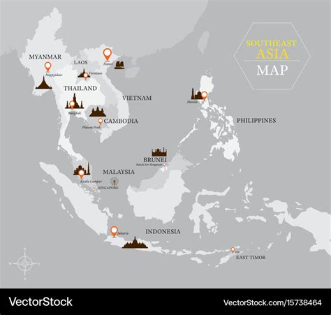 East Asia Political Map With Capitals