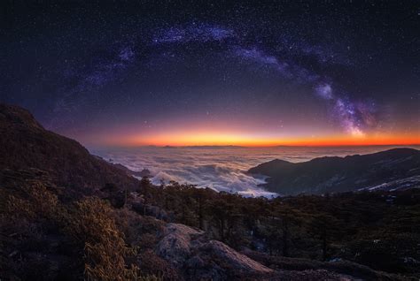 Cloud Landscape Milky Way Nature Night Panorama Sky Starry Sky Stars ...