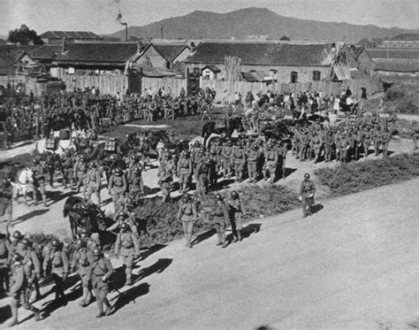 [Photo] Japanese troops gathered outside Mukden, Liaoning Province ...