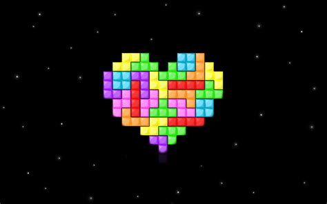 Download Heart Video Game Tetris Colorful Pixel Art Wallpaper