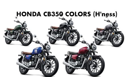 2023 Honda CB350 Colors (H'ness): Red, Green, Blue, Black - GaadiKey