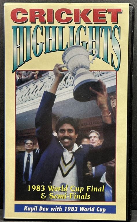 Cricket Highlights 1983 World Cup Final Semi Finals Sports VHS Tape ...