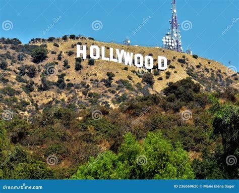 Hollywood Sign in the Hills Editorial Image - Image of entertainment ...