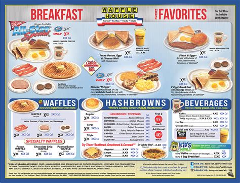 The Waffle House menu | Waffle house menu prices, Waffle house menu ...