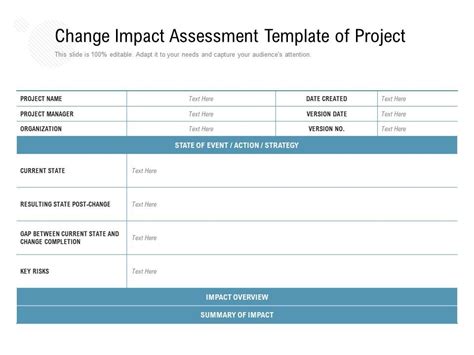 Change Impact Assessment Template Of Project | PowerPoint Templates ...