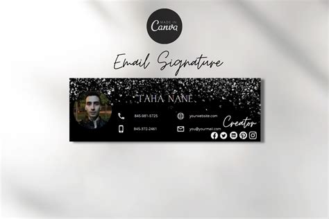 Email Signature Canva Graphic by arttahanane · Creative Fabrica