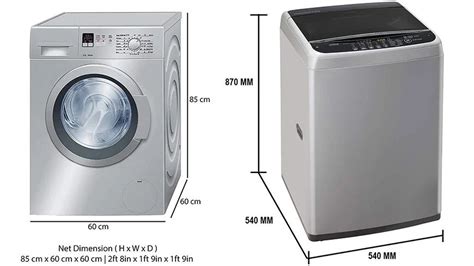 Guide to washing machine types, dimensions, and sizes | Ariel India