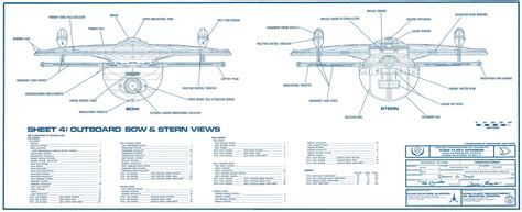 Star Trek Excelsior Class Blueprints Schematics