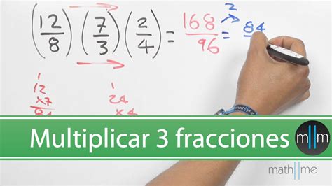 Multiplicación de tres fracciones │ ejercicio 1 - YouTube