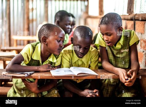 Bridge International Academies students in class at a school in Kampala ...