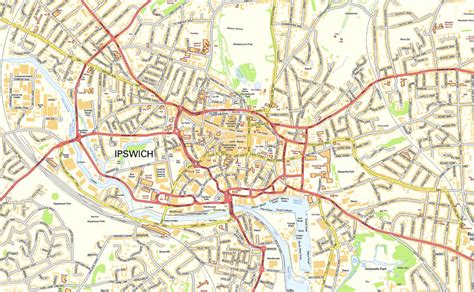 Ipswich Town Centre Map