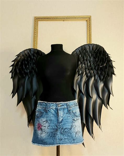 Black Gothic Wings Angel Wings Costume Victoria Secret Wings | Etsy