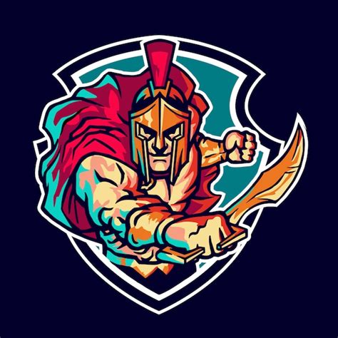 Premium Vector | Spartan warrior mascot logo