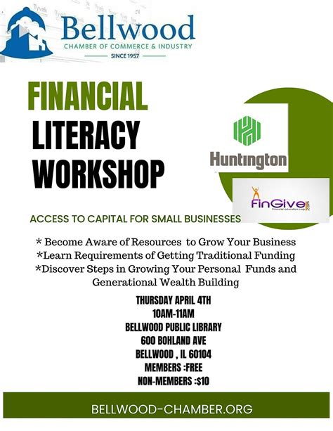 Financial Literacy Workshop, Bellwood Public Library, 4 April 2024 ...