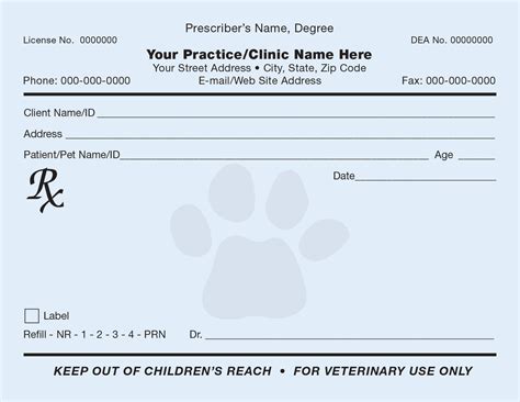 Veterinary Prescription Label Requirements - Pensandpieces