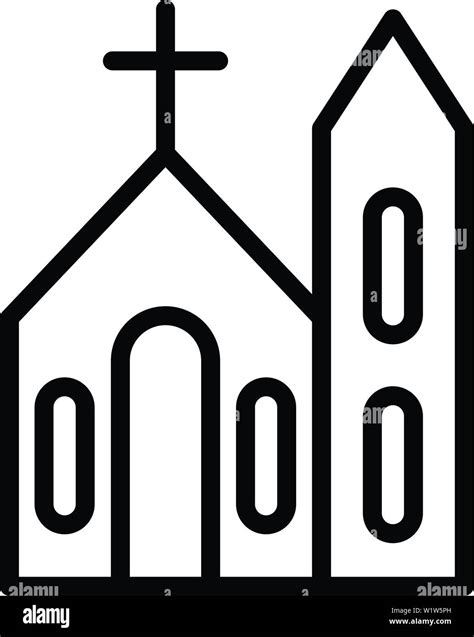 Church icon, outline style Stock Vector Image & Art - Alamy