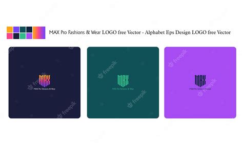 Premium Vector | Max pro fashions wear logo free vector alphabet eps ...