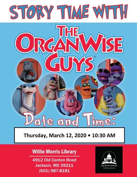 Good news... The OrganWise Guys are coming to Willie Morris Library ...