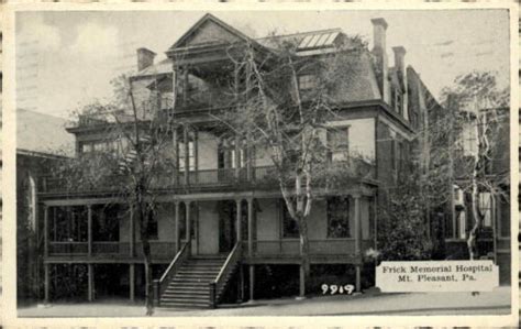 Mt. Pleasant Pennsylvania PA Frick Memorial Hospital Postcard | eBay