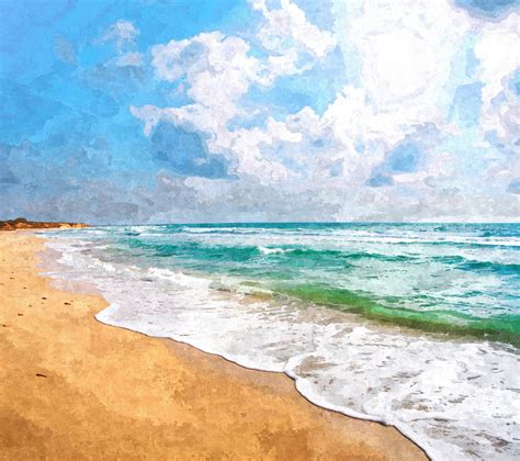 Beach Painting Free Stock Photo - Public Domain Pictures