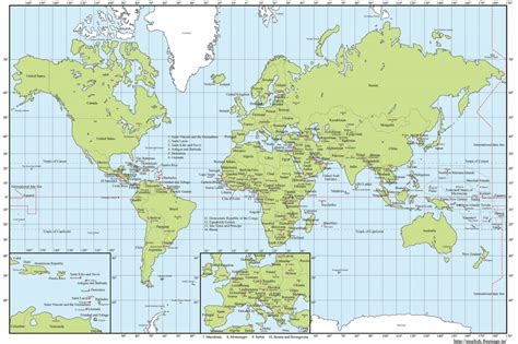 World Map With Cities Printable - Printable Maps