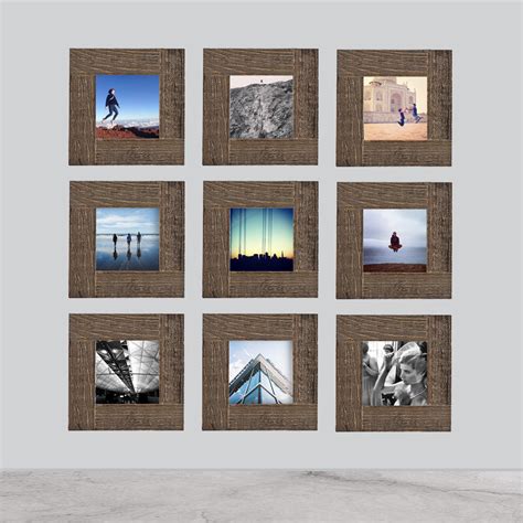 9-Pack, Distressed Wood, 4x4 Photo Frame – Tiny Mighty Frames