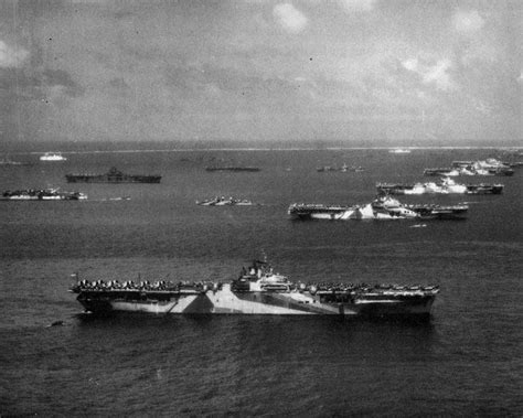 Third Fleet Essex-Class carriers at Ulithi Atoll during the Second ...