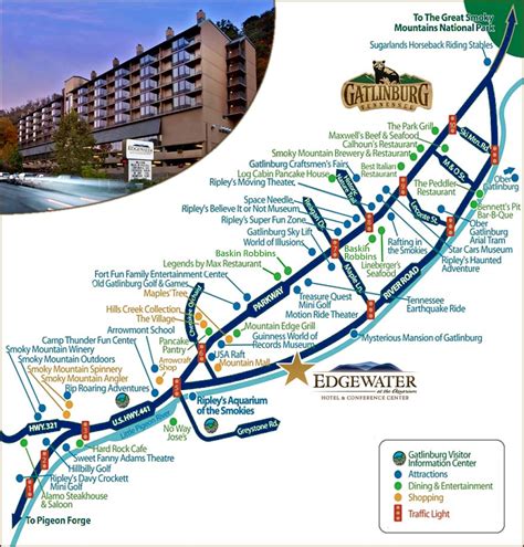 Downtown Gatlinburg Map Printable