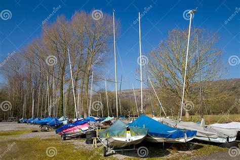 Yachts at Cheddar Axbridge Reservoir Somerset England Stock Photo ...