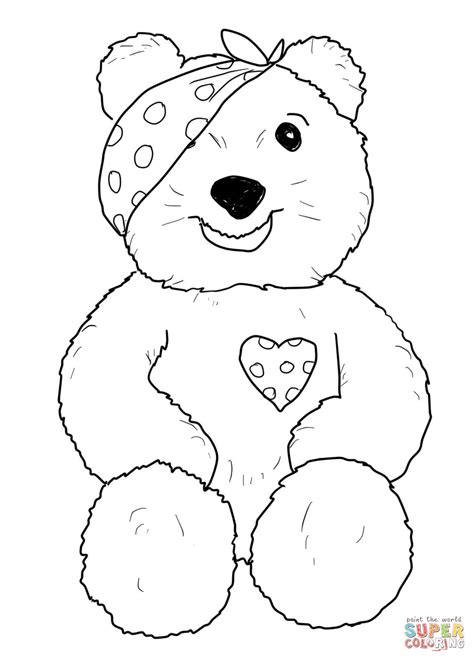 Pudsey Bear Sitting coloring page | Free Printable Coloring Pages